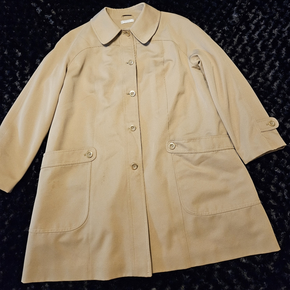 Forecaster International All Weather Coat Zip Out Liner Tan/beigeWomen's Size 18